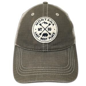 Montana Last Best Place MT 89 Snapback Trucker Hat Multi OS Prairie Mountain